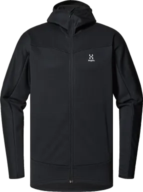 Haglöfs Men&#x27;s Frost Mid Hood True Black Solid | Buy Haglöfs Men&#x27;s Frost Mid Hood True Black Solid here | Outnorth