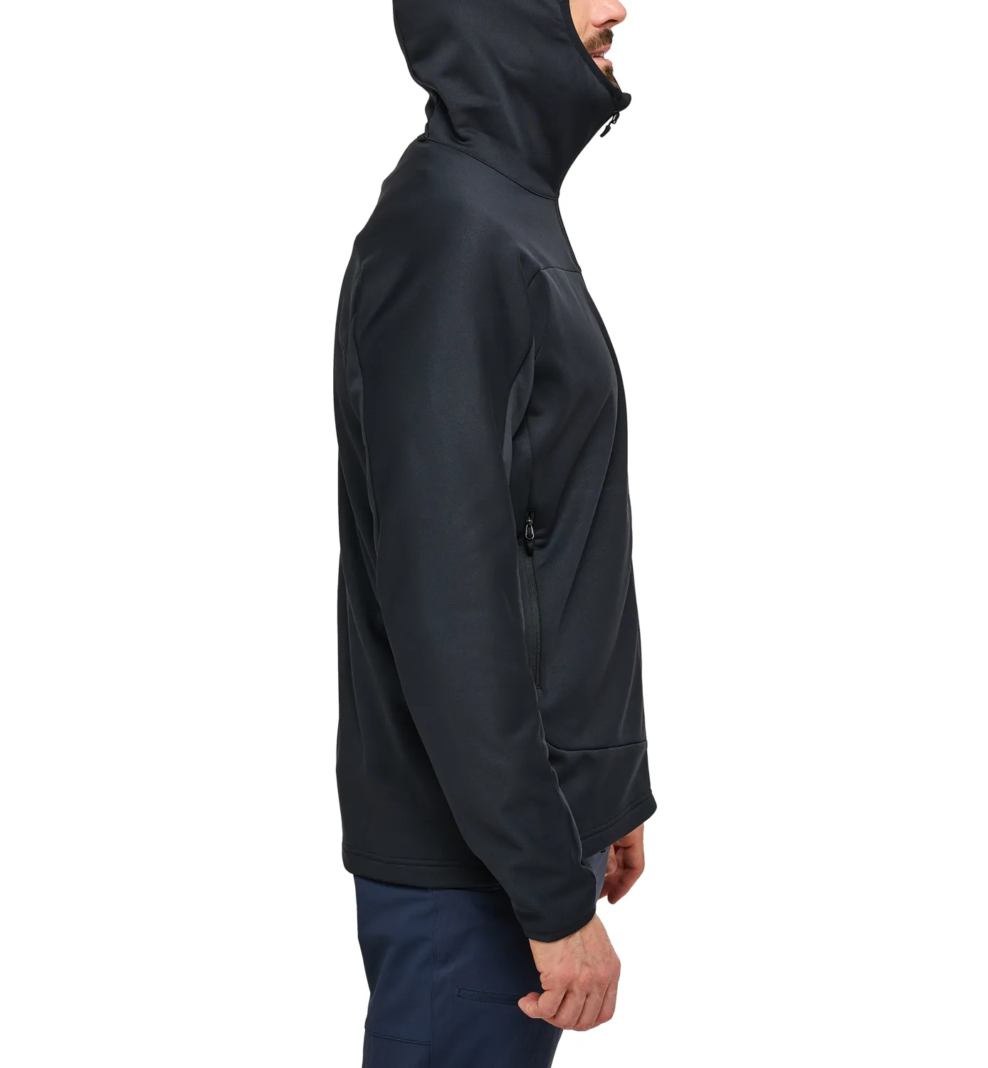 Haglöfs Men&#x27;s Frost Mid Hood True Black Solid | Buy Haglöfs Men&#x27;s Frost Mid Hood True Black Solid here | Outnorth