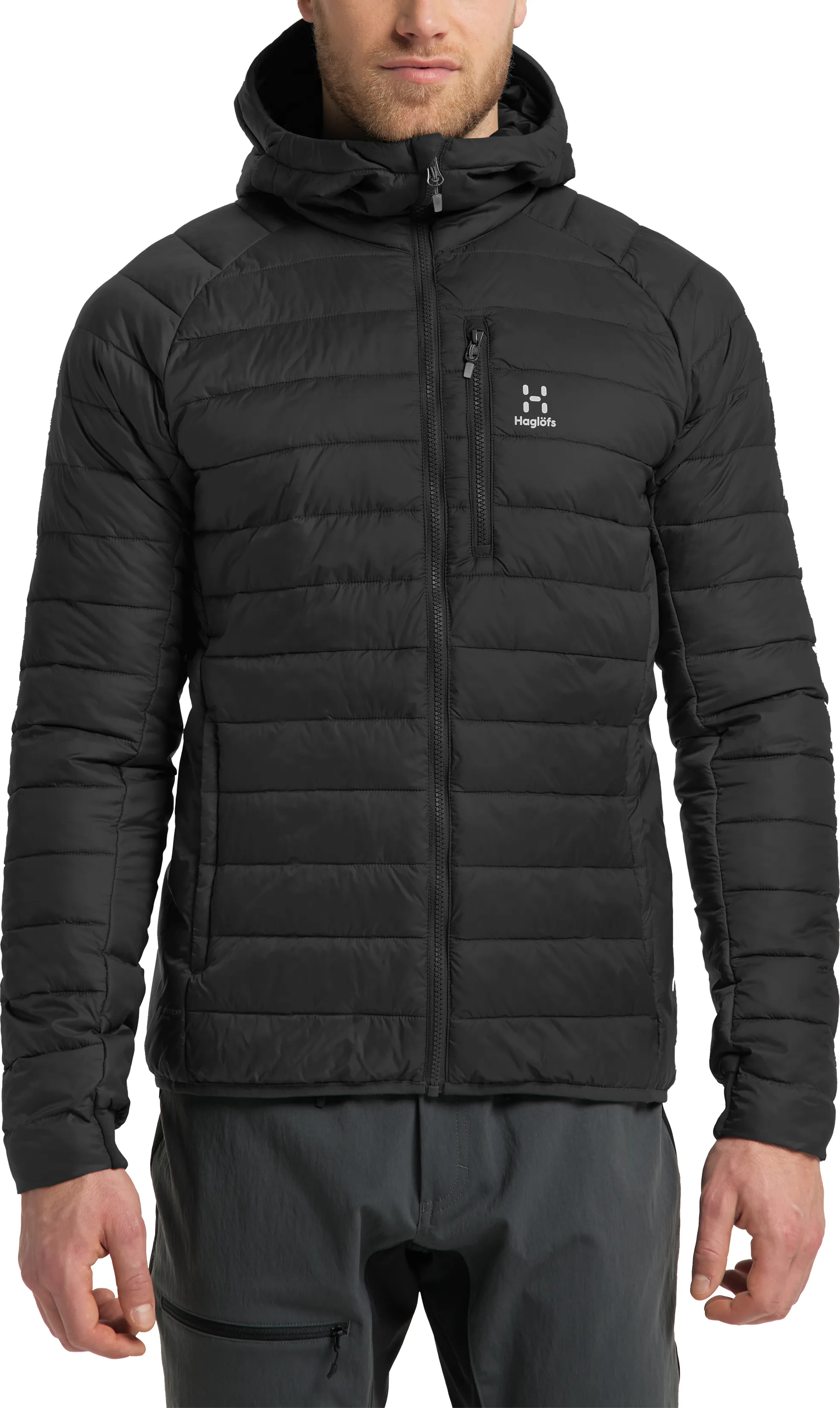 Haglöfs Spire Mimic Hood Men True Black Solid | Buy Haglöfs Spire Mimic Hood Men True Black Solid here | Outnorth