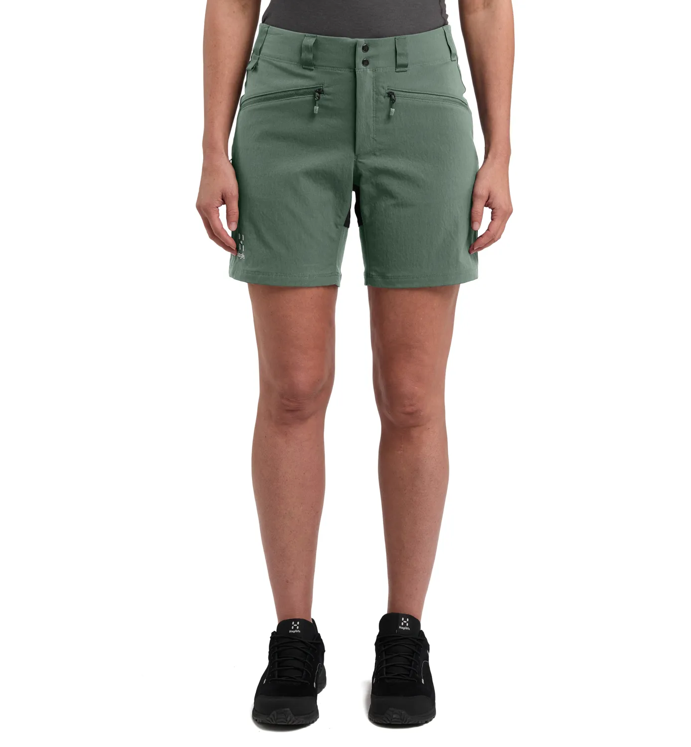 Haglöfs Women&#x27;s Mid Standard Shorts Fjell Green/True Black | Buy Haglöfs Women&#x27;s Mid Standard Shorts Fjell Green/True Black here | Outnorth