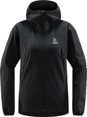 Haglöfs Women&#x27;s Move Softshell Hood True Black | Buy Haglöfs Women&#x27;s Move Softshell Hood True Black here | Outnorth