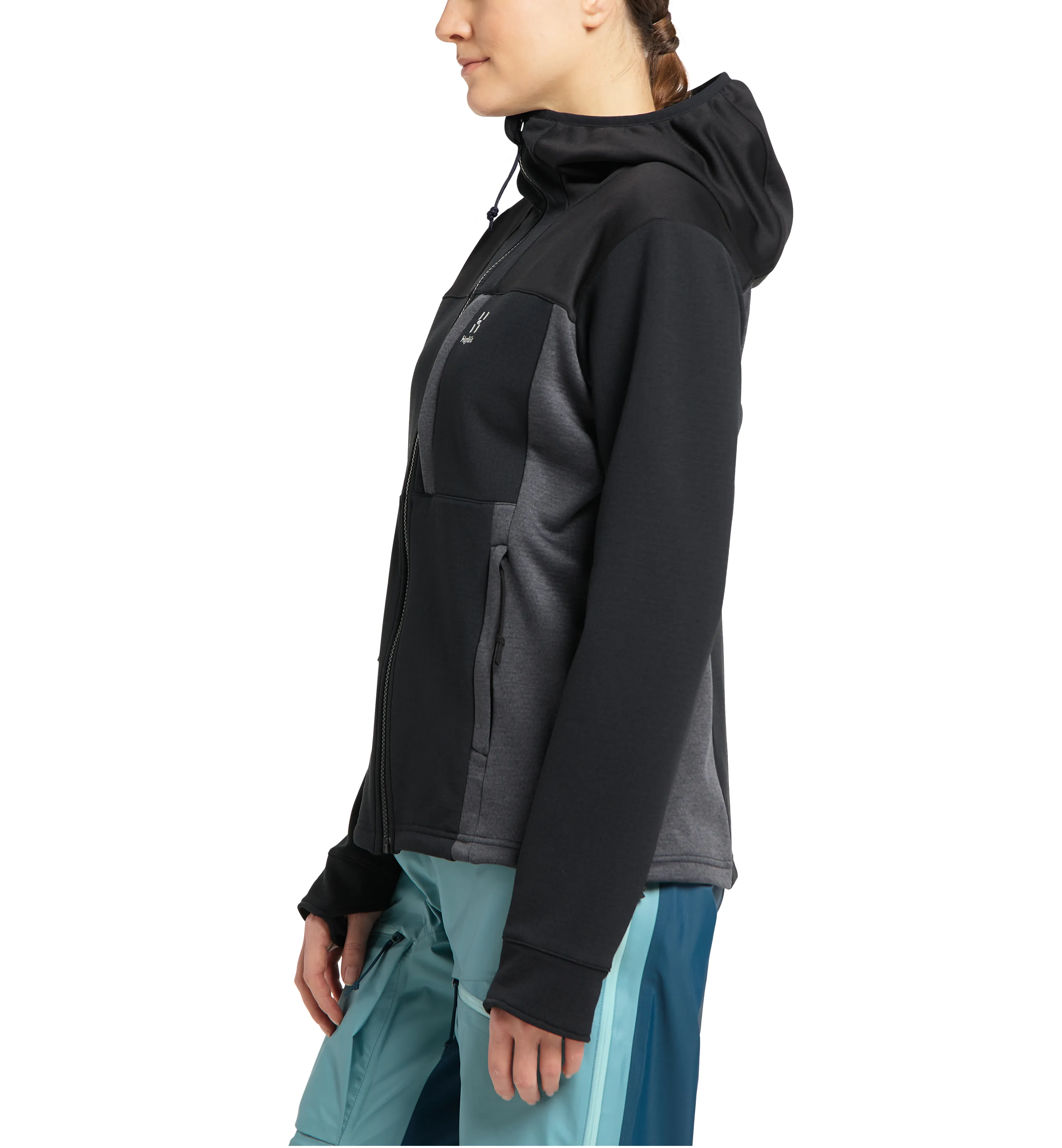 Haglöfs Women&#x27;s Vassi Mid Hood True Black/Magnetite | Buy Haglöfs Women&#x27;s Vassi Mid Hood True Black/Magnetite here | Outnorth