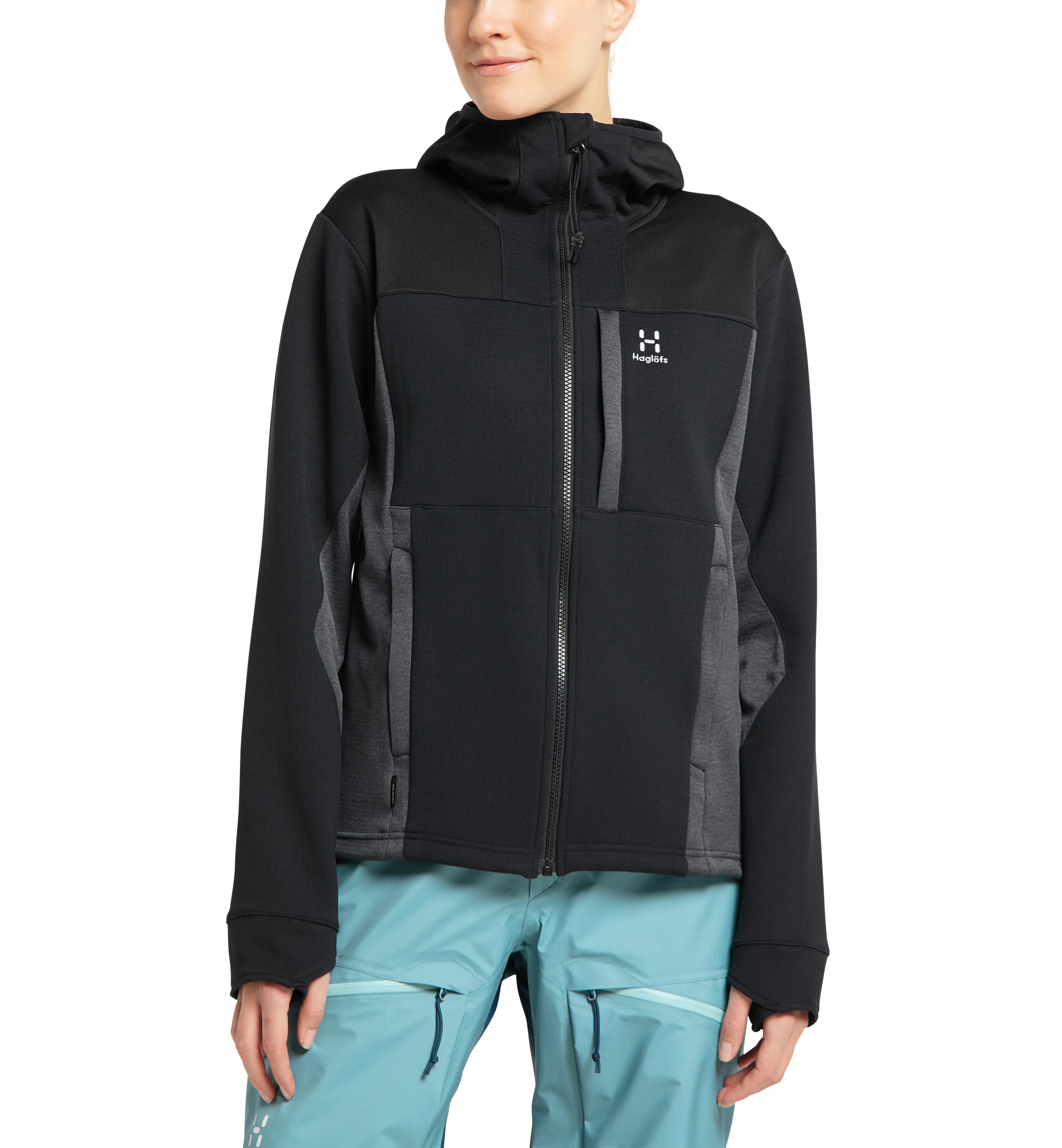 Haglöfs Women&#x27;s Vassi Mid Hood True Black/Magnetite | Buy Haglöfs Women&#x27;s Vassi Mid Hood True Black/Magnetite here | Outnorth
