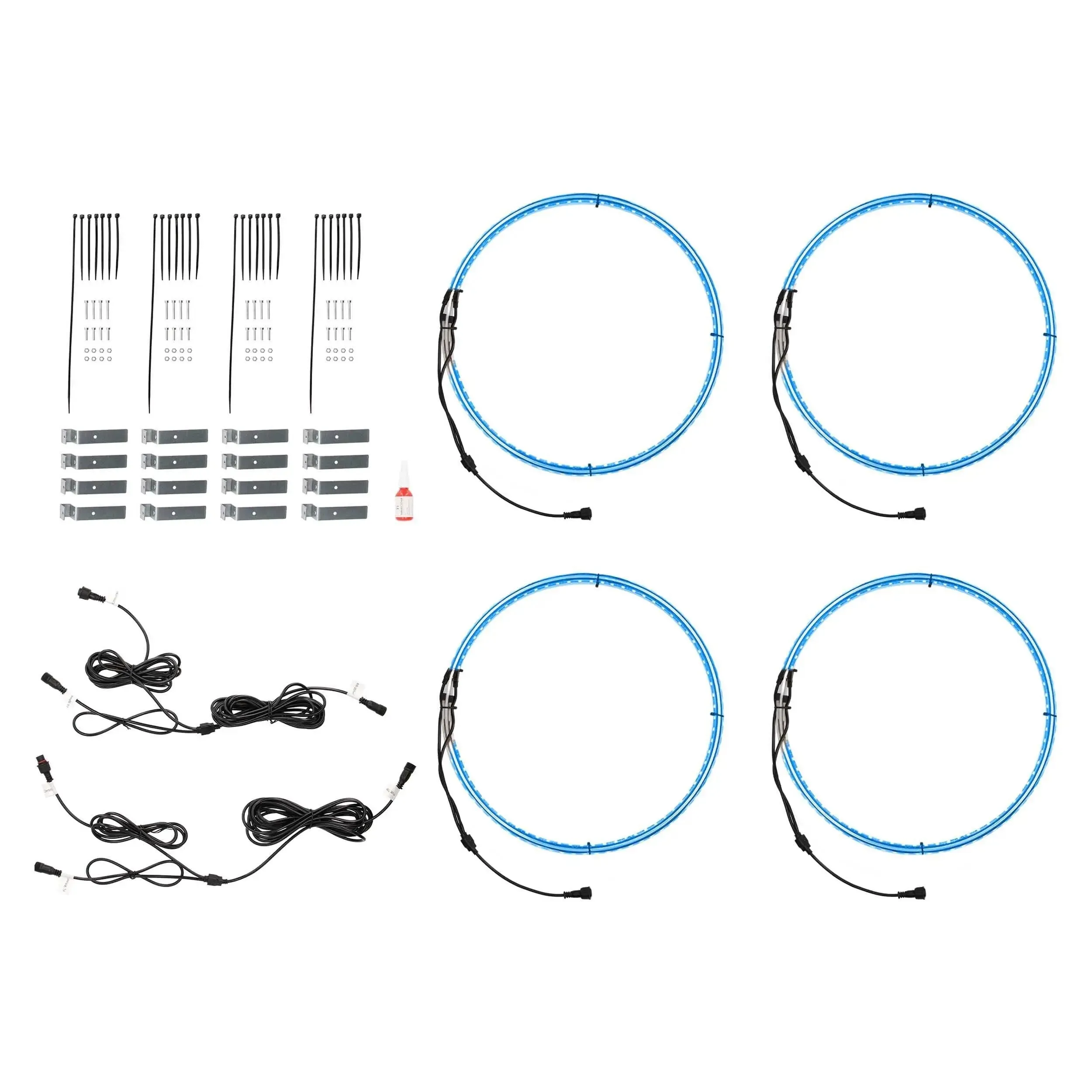 Heise HE-RGBW1-W155 15.5" LED Wheel Light Set IP68 For RGBW-CB1