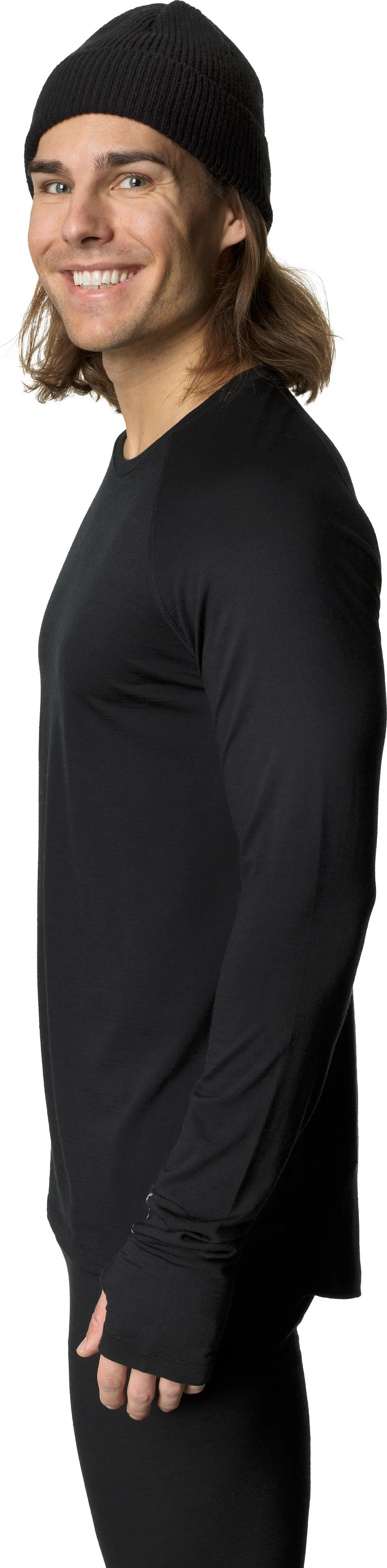 Houdini Men&#x27;s Desoli Light Crew True Black | Buy Houdini Men&#x27;s Desoli Light Crew True Black here | Outnorth