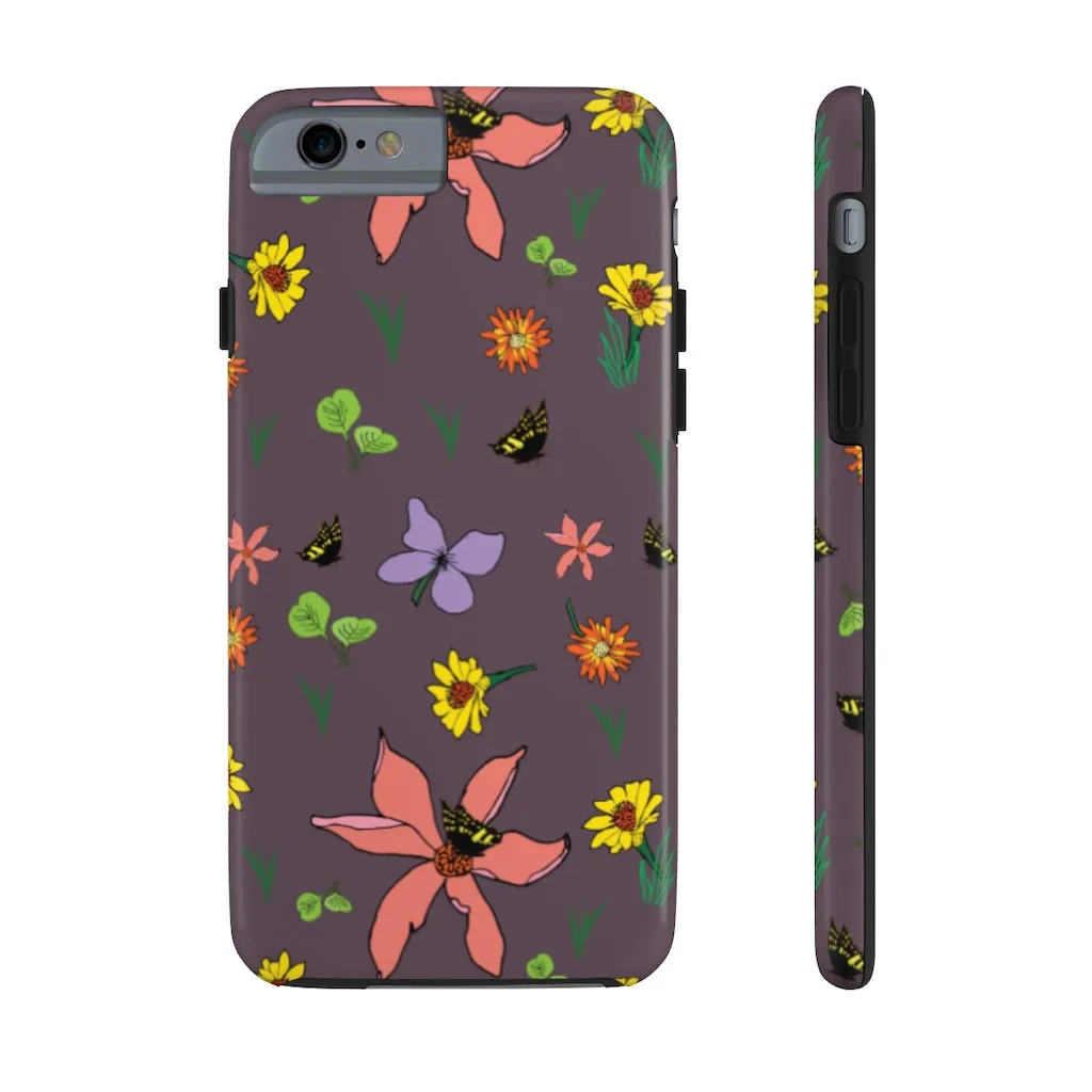 iPhone Purple Wildflowers-Case Mate Tough Phone Cases