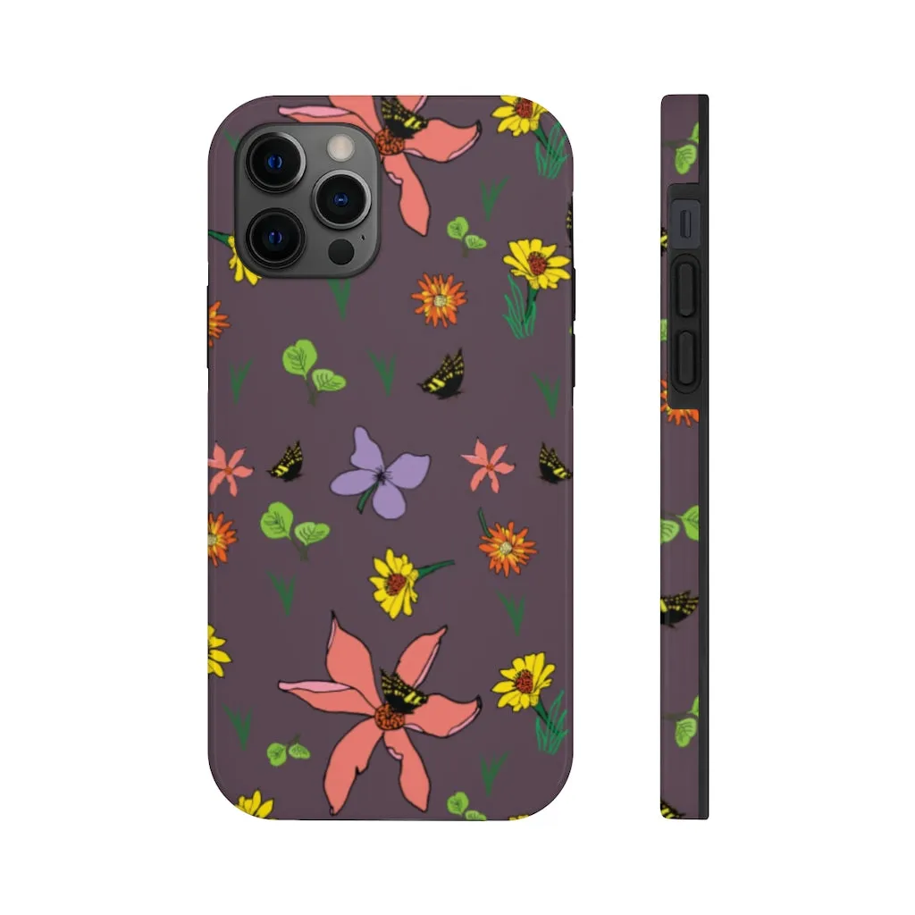 iPhone Purple Wildflowers-Case Mate Tough Phone Cases