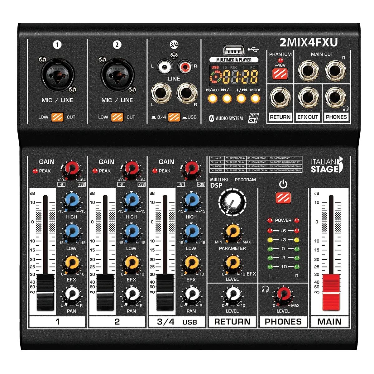 Italian Stage 2MIX4FXU Mixing Desk