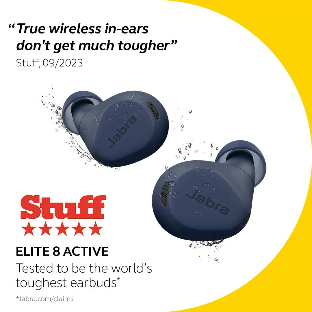 Jabra Elite 8 Active Wireless Earbuds | Navy