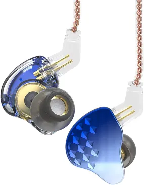 KBEAR Robin in Ear Monitors, Stereo Wired Earphones, Powerful Resolution 1DD 4BA Hybrid Hifi Earphone Earbuds, Noise Isolating In-Ear Earphones with Detachable Cable 0.78Mm 2Pin (No Mic, Blue)