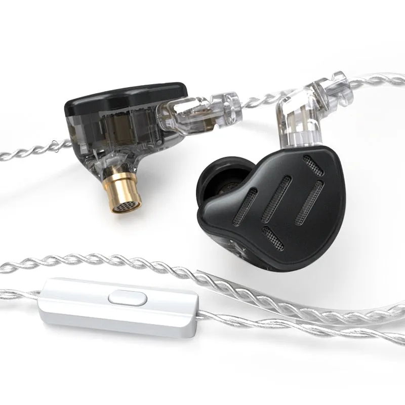 KZ ZAX In Ear Earphones 1DD 7BA HIFI Bass Monitor Headset Hybrid technology Noise Cancelling Earbuds Wired Headphones