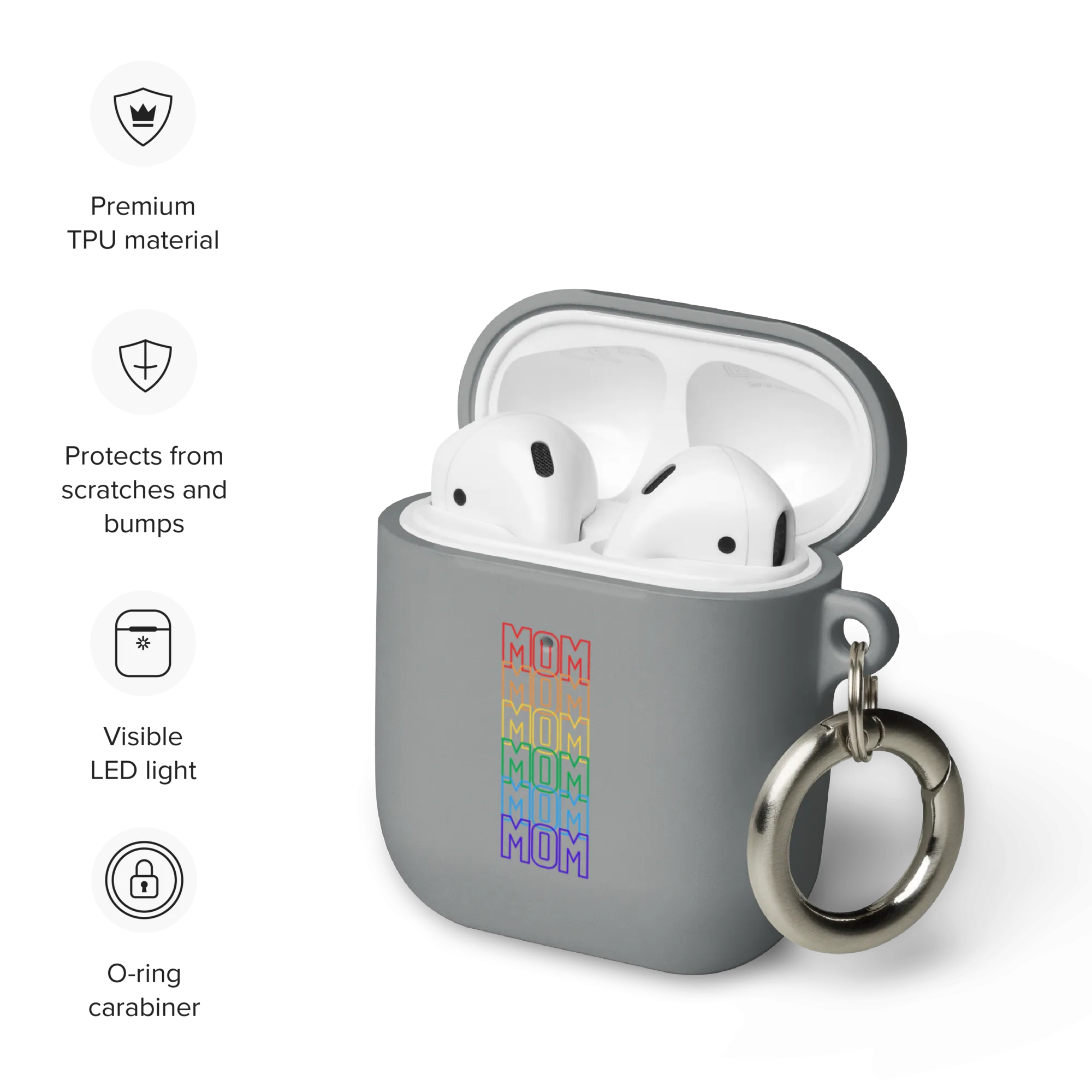 LGBTQ Mom Mode Rubber Case for AirPods® by laurameghan