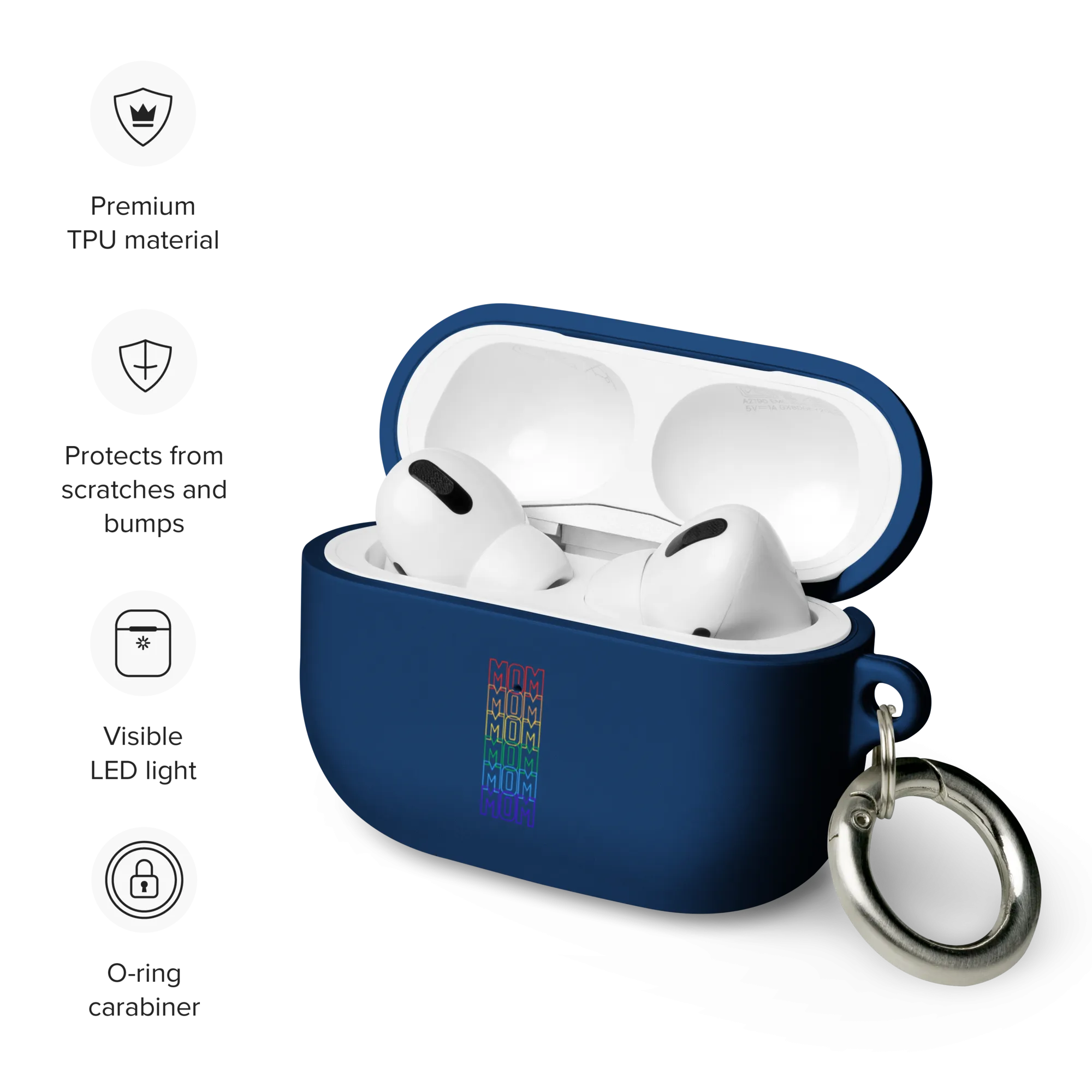 LGBTQ Mom Mode Rubber Case for AirPods® by laurameghan