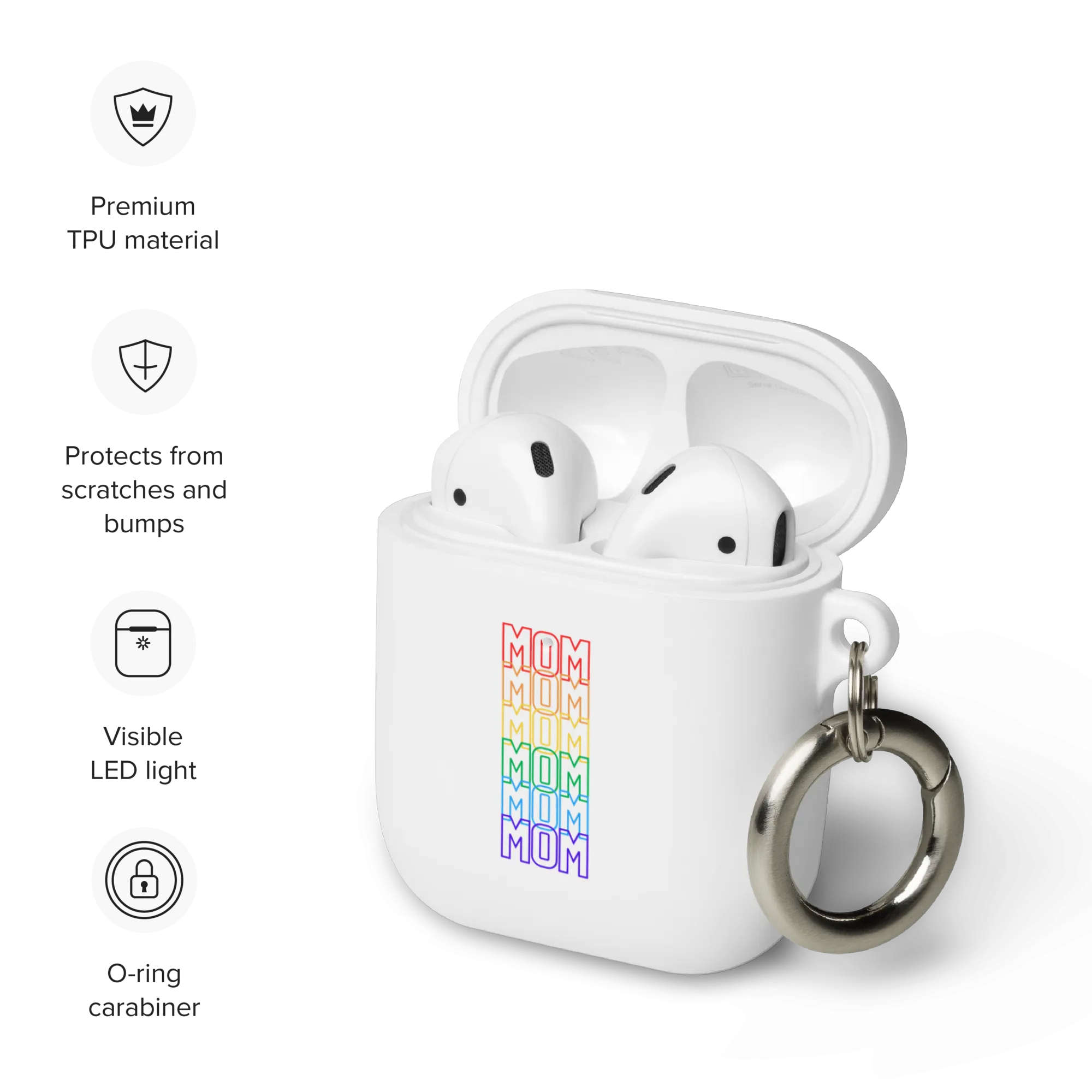 LGBTQ Mom Mode Rubber Case for AirPods® by laurameghan
