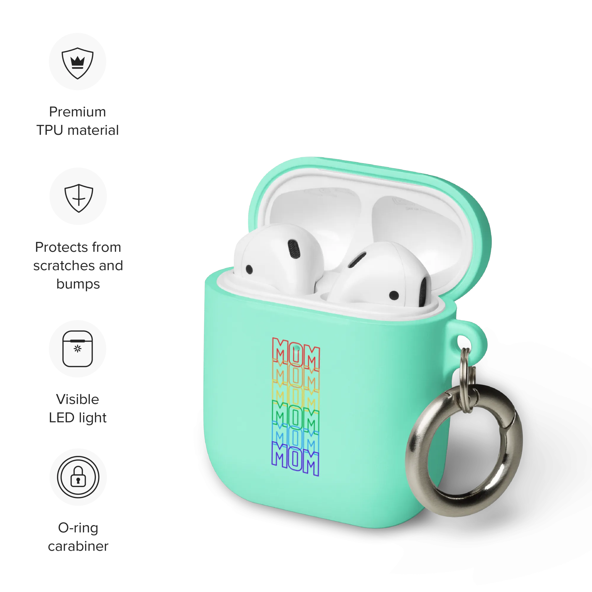 LGBTQ Mom Mode Rubber Case for AirPods® by laurameghan