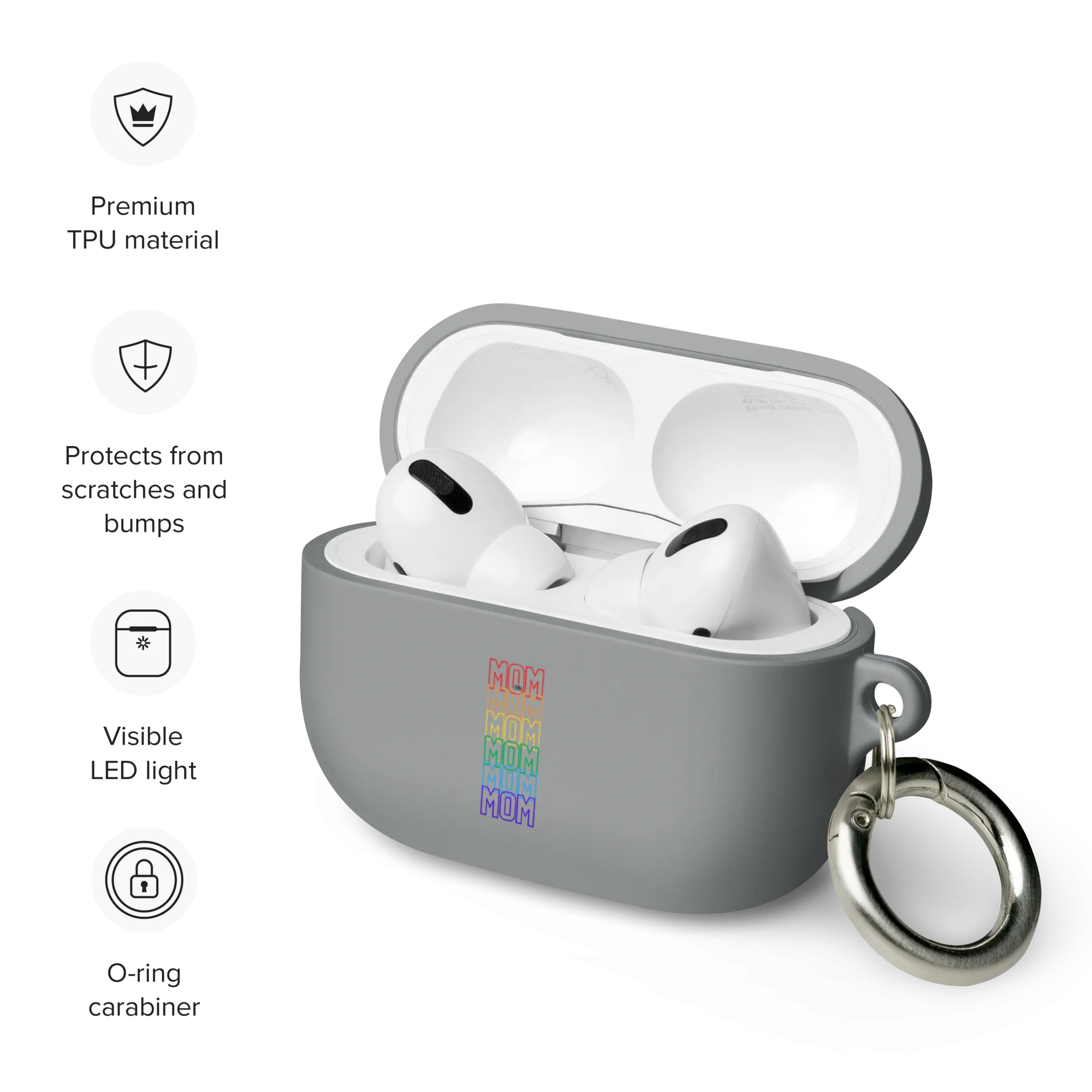LGBTQ Mom Mode Rubber Case for AirPods® by laurameghan