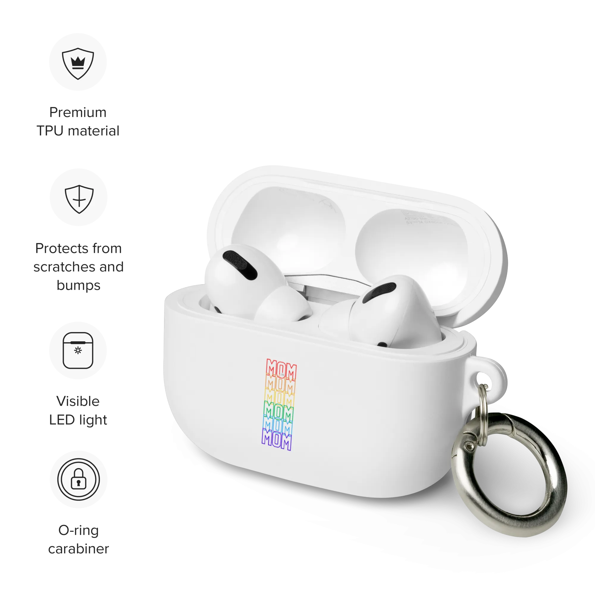 LGBTQ Mom Mode Rubber Case for AirPods® by laurameghan