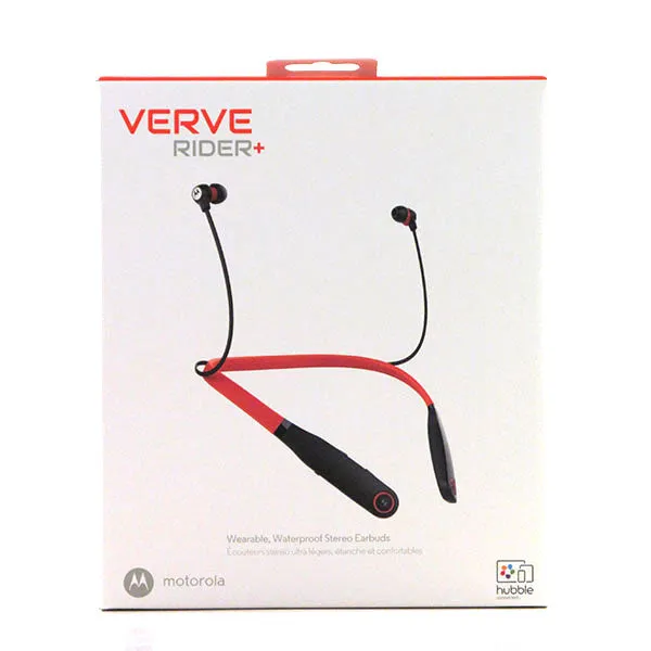 Motorola Verve Rider  Wireless Earbuds - Black/Red
