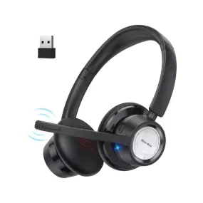 New Bee BH58 Wireless Office Headset - Noise-Canceling Bluetooth (Black)