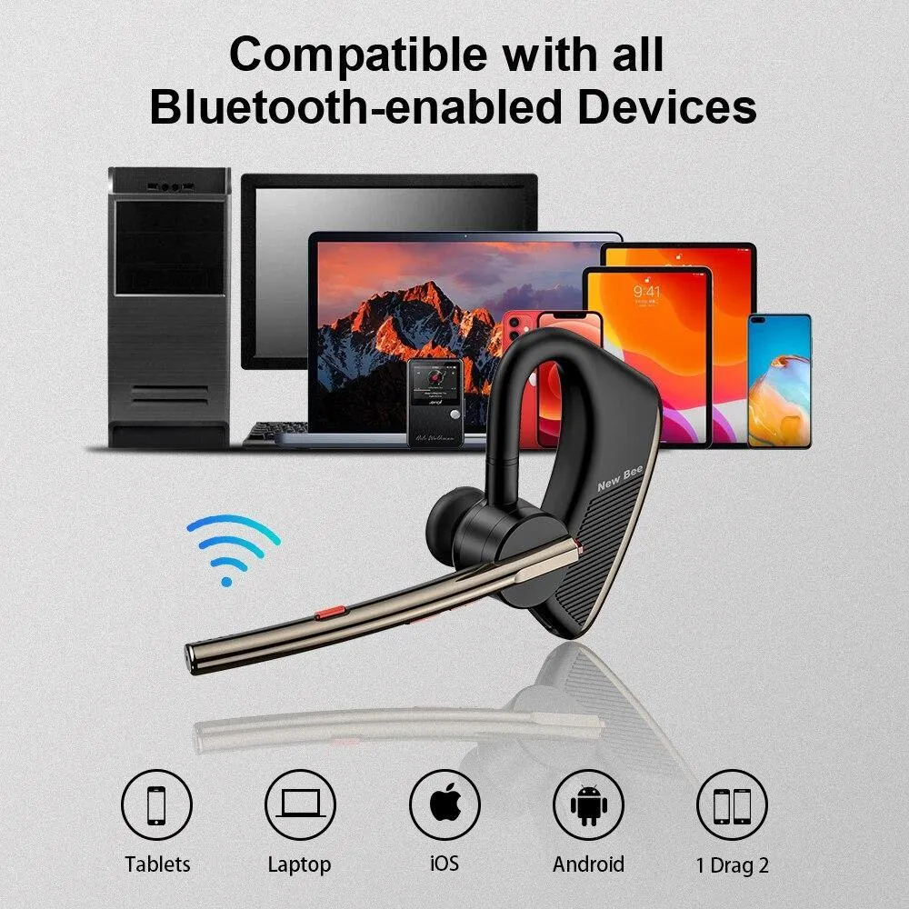 New Bee Wireless Bluetooth 5.2 Earphones Headphones CVC8.0 M50