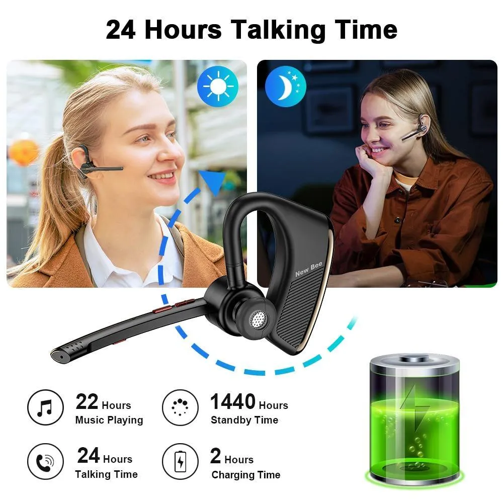 New Bee Wireless Bluetooth 5.2 Earphones Headphones CVC8.0 M50