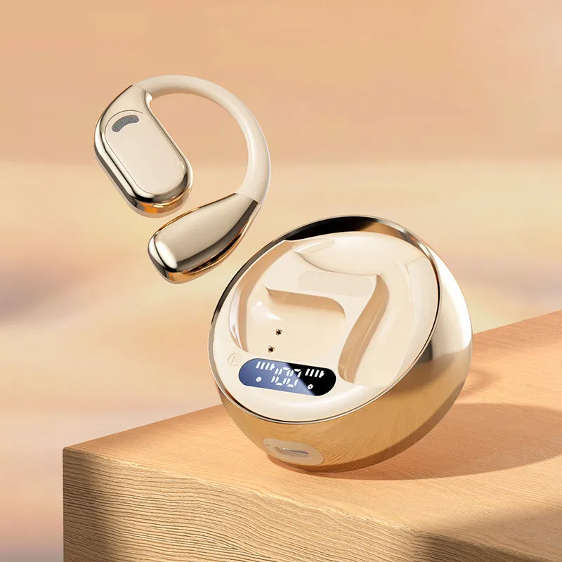 New Wireless Earphone New Open Air Conduction Earbuds Small Round Design Non In Ear Long Standby Headphone HIFI Sound Earhook