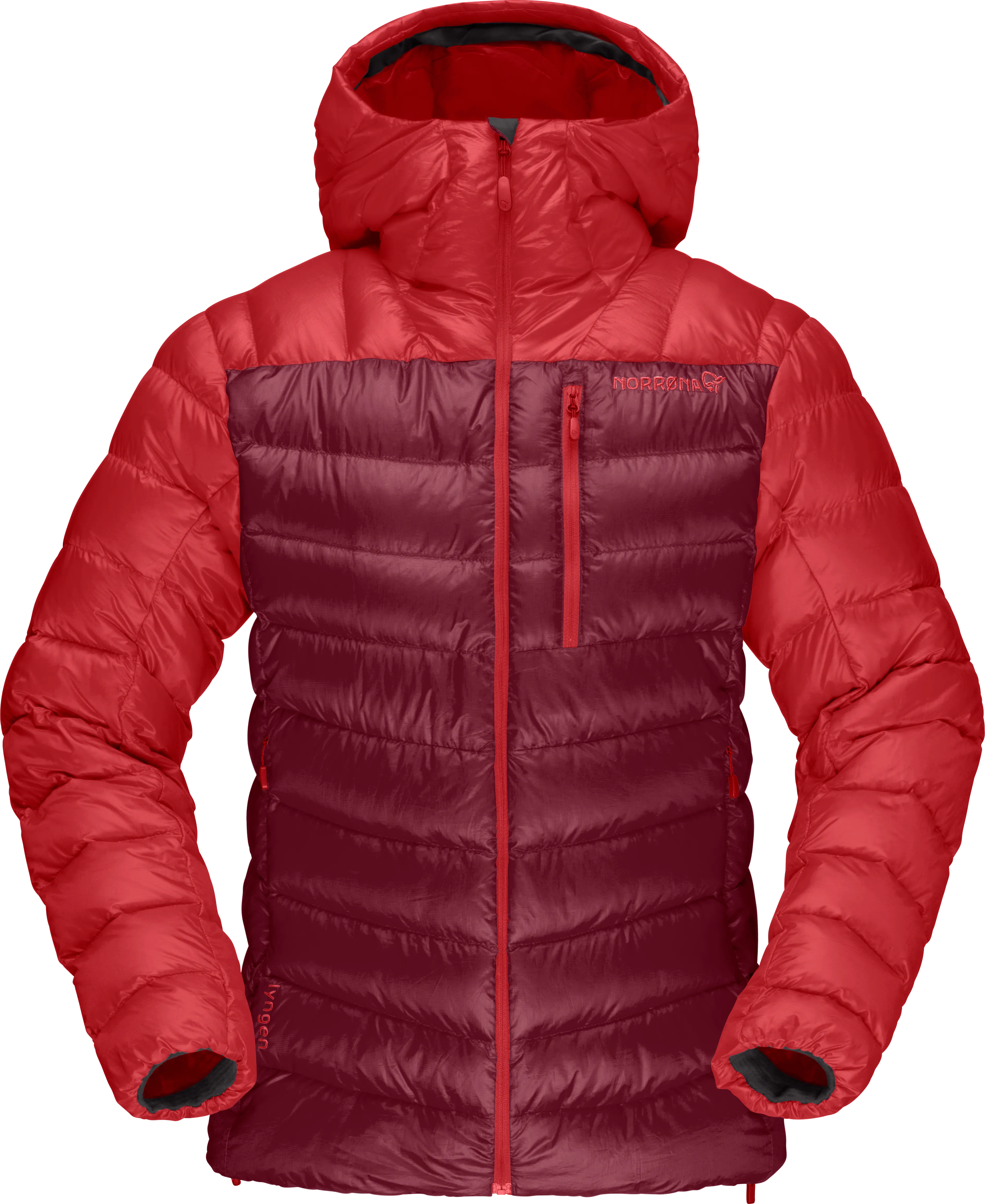 Norrøna Women&#x27;s Lyngen Down850 Hood True Red/Rhubarb | Buy Norrøna Women&#x27;s Lyngen Down850 Hood True Red/Rhubarb here | Outnorth