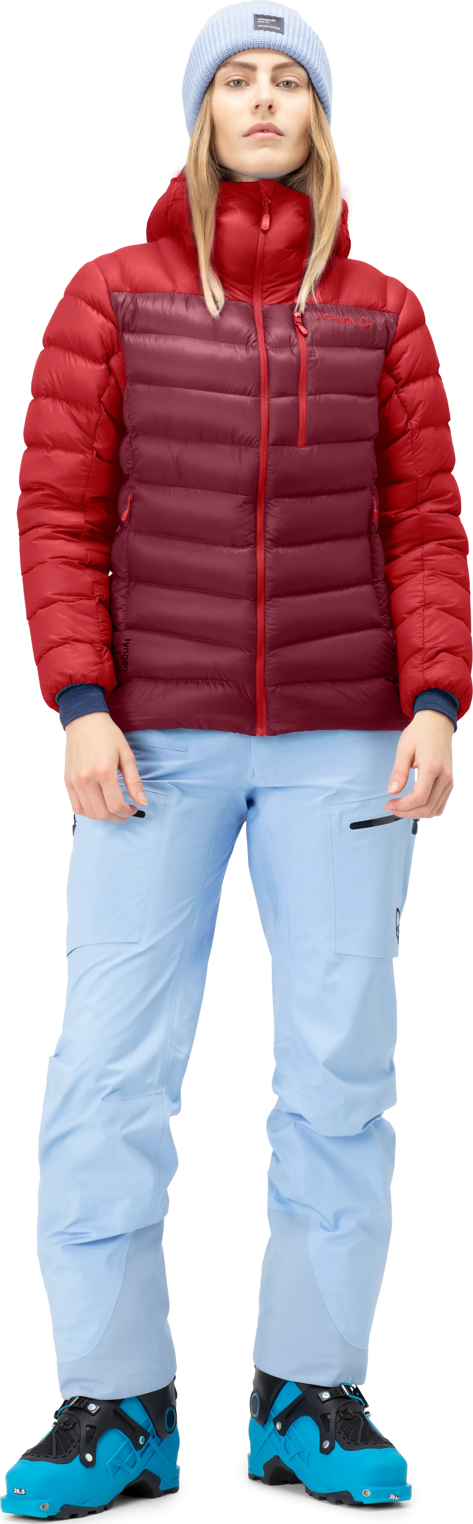 Norrøna Women&#x27;s Lyngen Down850 Hood True Red/Rhubarb | Buy Norrøna Women&#x27;s Lyngen Down850 Hood True Red/Rhubarb here | Outnorth