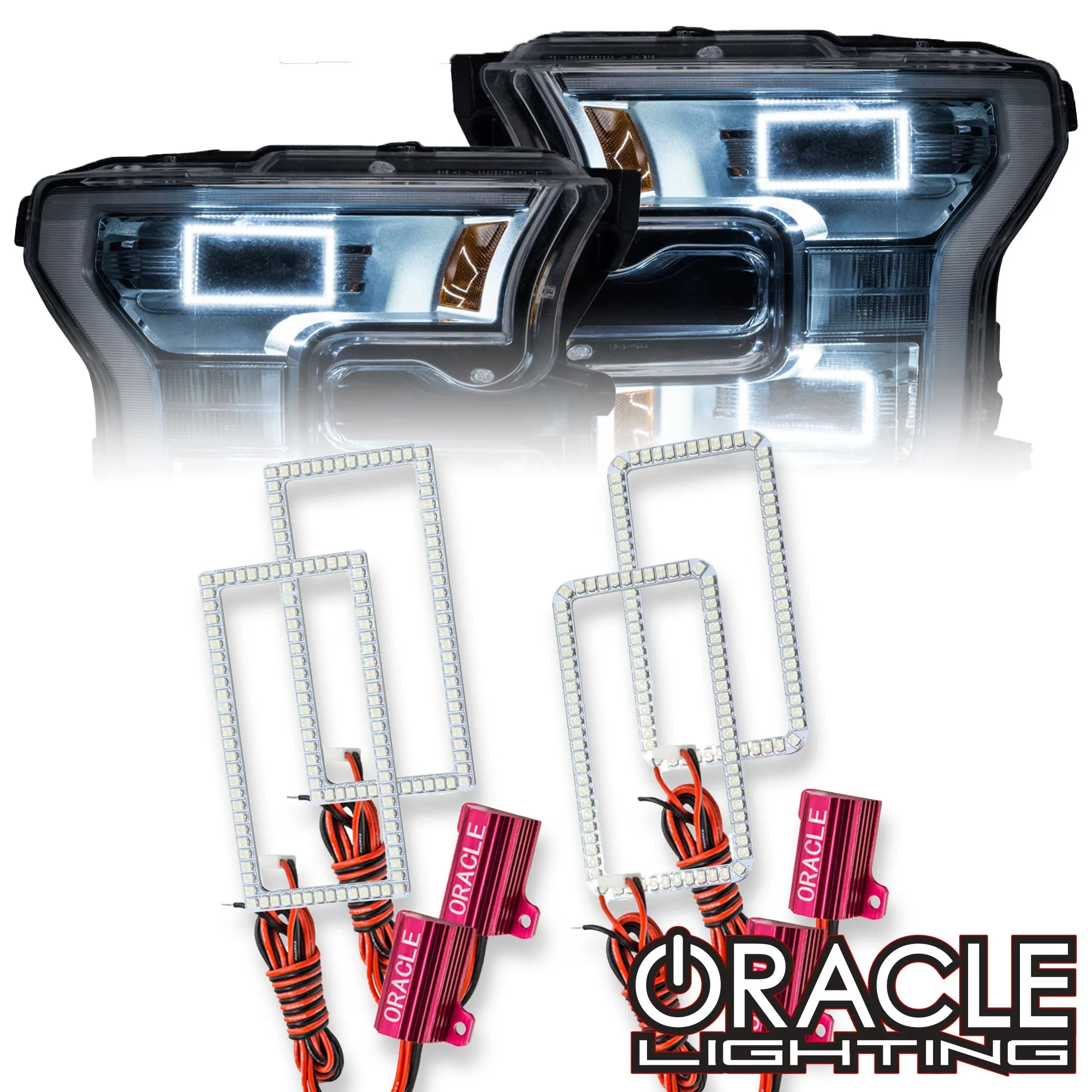 ORACLE Lighting 2015-2017 Ford F-150 Quad Beam Projector LED Headlight Halo Kit