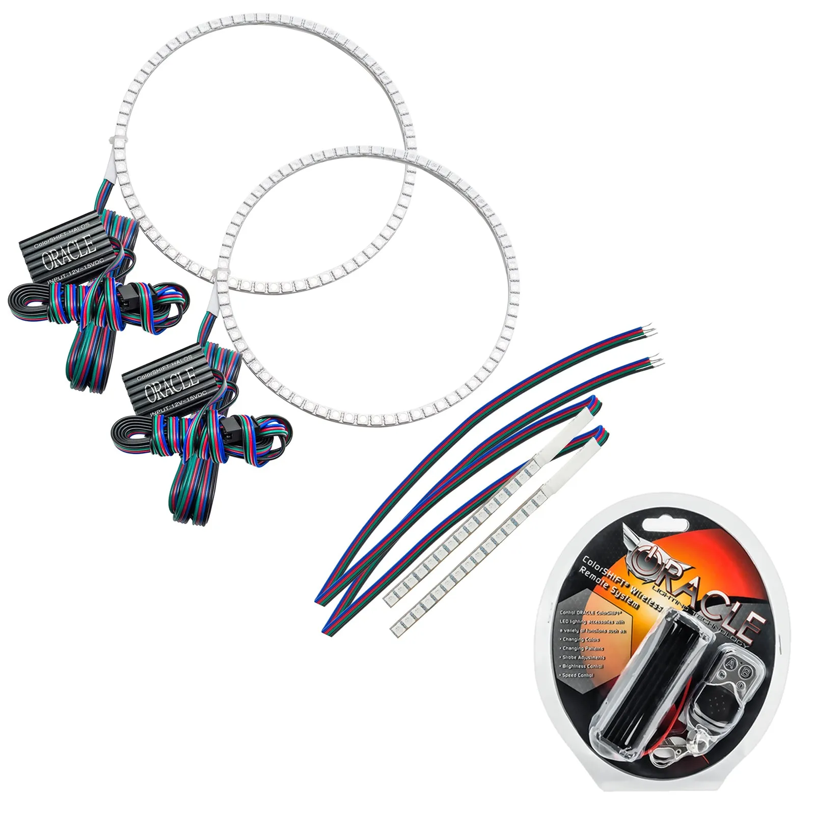 ORACLE Lighting 2021-2024 Ford Bronco ColorSHIFT Headlight Halo Kit w/DRL Bar - Base Headlights