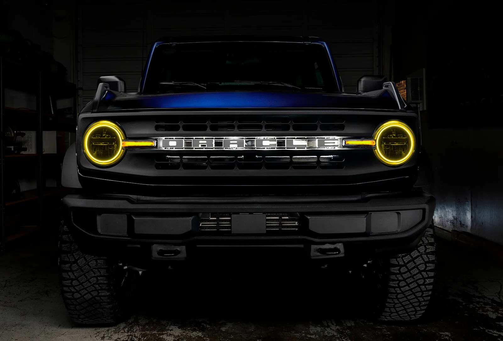 ORACLE Lighting 2021-2024 Ford Bronco ColorSHIFT Headlight Halo Kit w/DRL Bar - Base Headlights