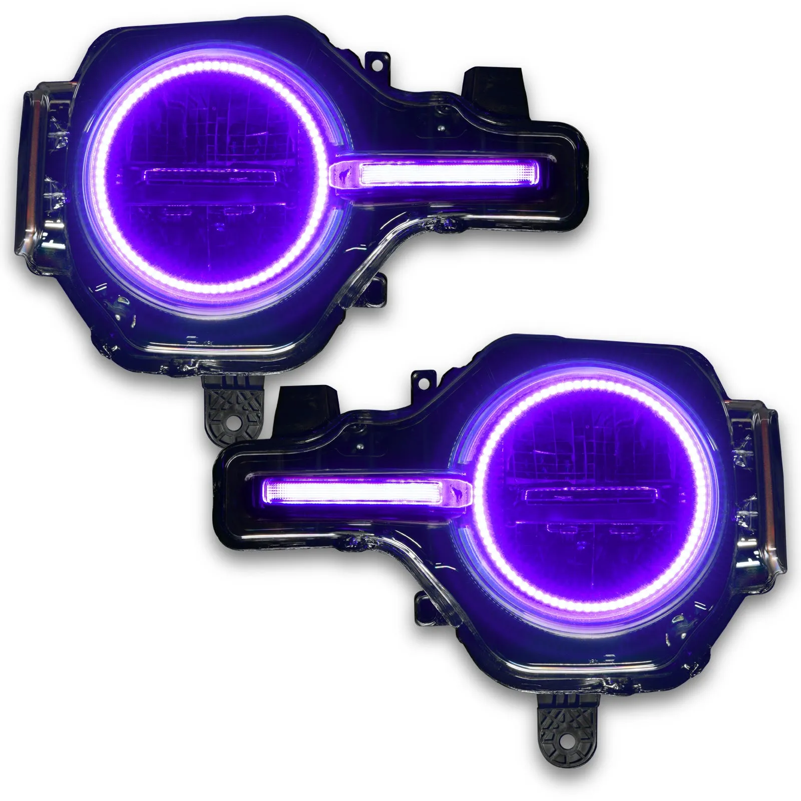 ORACLE Lighting 2021-2024 Ford Bronco ColorSHIFT Headlight Halo Kit w/DRL Bar - Base Headlights