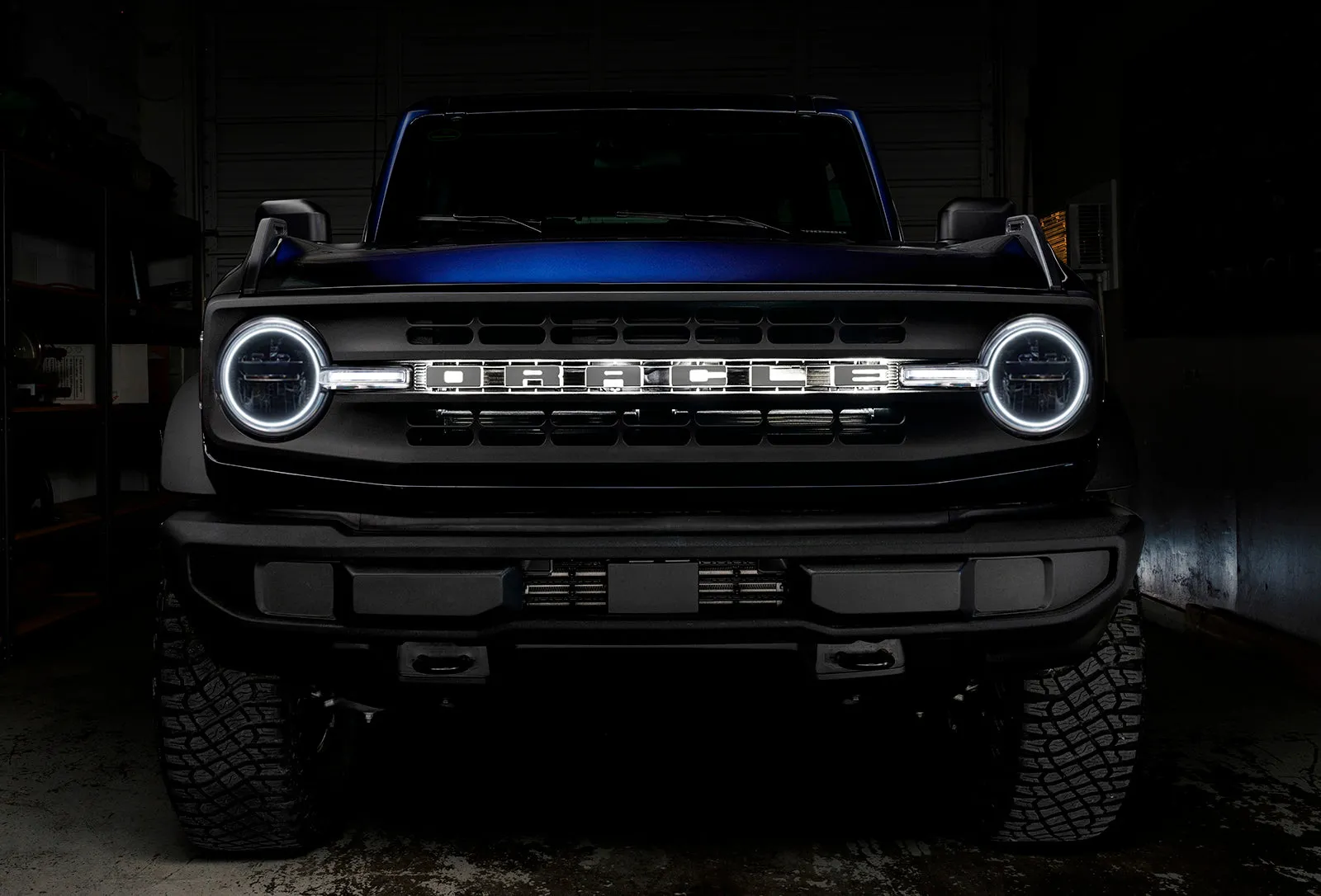 ORACLE Lighting 2021-2024 Ford Bronco ColorSHIFT Headlight Halo Kit w/DRL Bar - Base Headlights