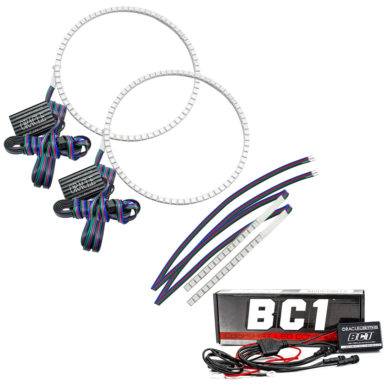 ORACLE Lighting 2021-2024 Ford Bronco ColorSHIFT Headlight Halo Kit w/DRL Bar - Base Headlights