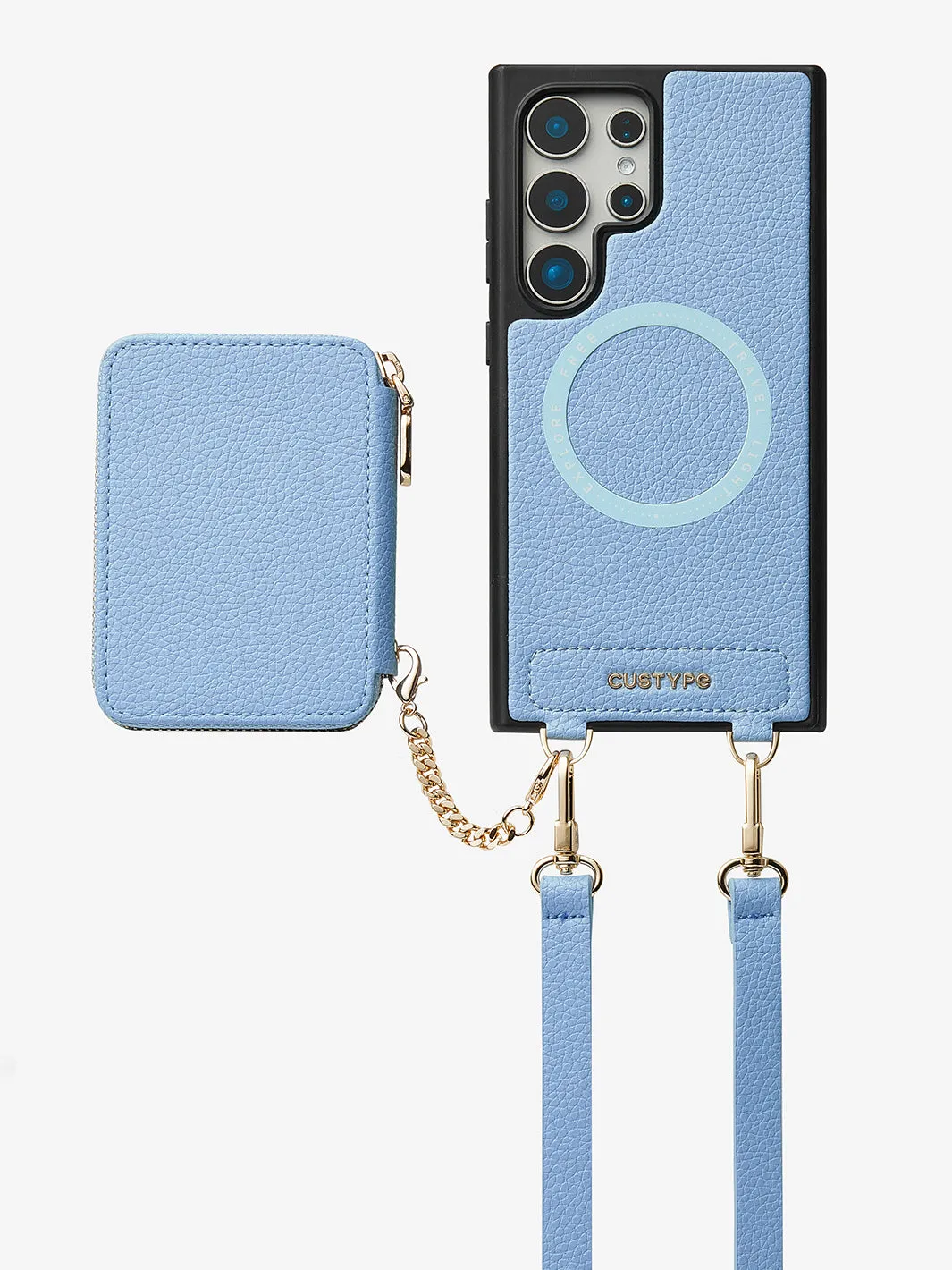 Original Design Set- Samsung Galaxy Wireless Charging Crossbody Phone Case AirPods Pouch Set
