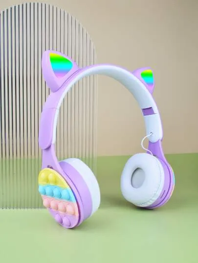 Over Ear Headphones With Led Lights, Cheap Gift, Scalable, Foldable, Wifi Deep Bass, Wireless