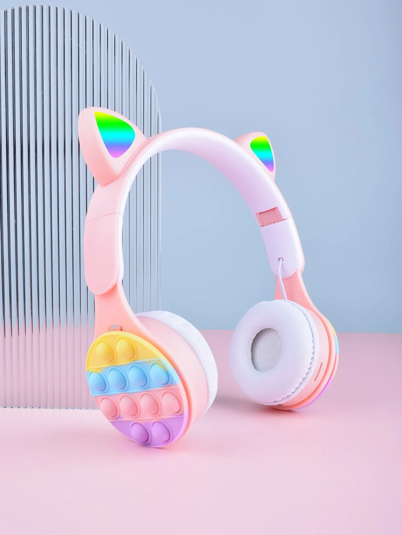 Over Ear Headphones With Led Lights, Cheap Gift, Scalable, Foldable, Wifi Deep Bass, Wireless