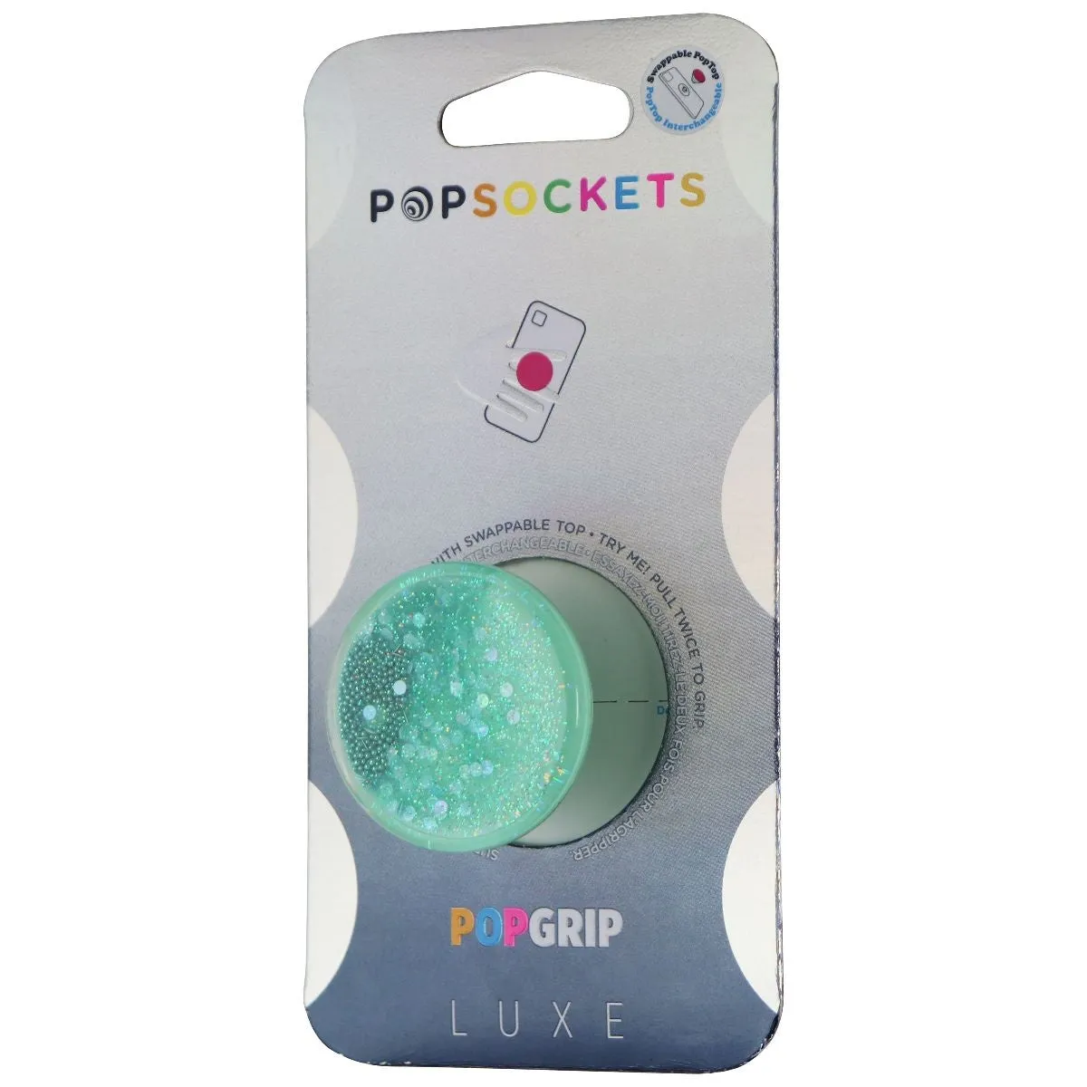 PopSockets PopGrip Luxe Series Swappable Top for Phones - Tidepool Ultra Mint