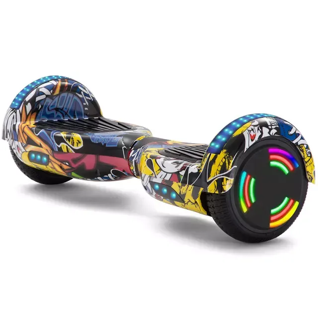 Premium Quality Segway Electric Hoverboard/Scooter with LED Lights (Funky Graffiti) (PREPAID ONLY)