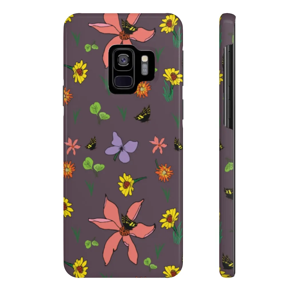 Purple Wildflowers-Case Mate Slim Phone Cases