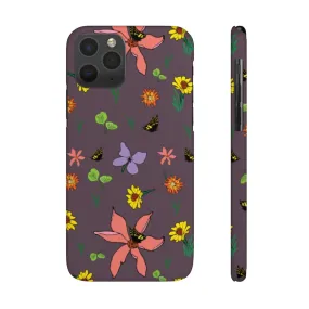 Purple Wildflowers-Case Mate Slim Phone Cases