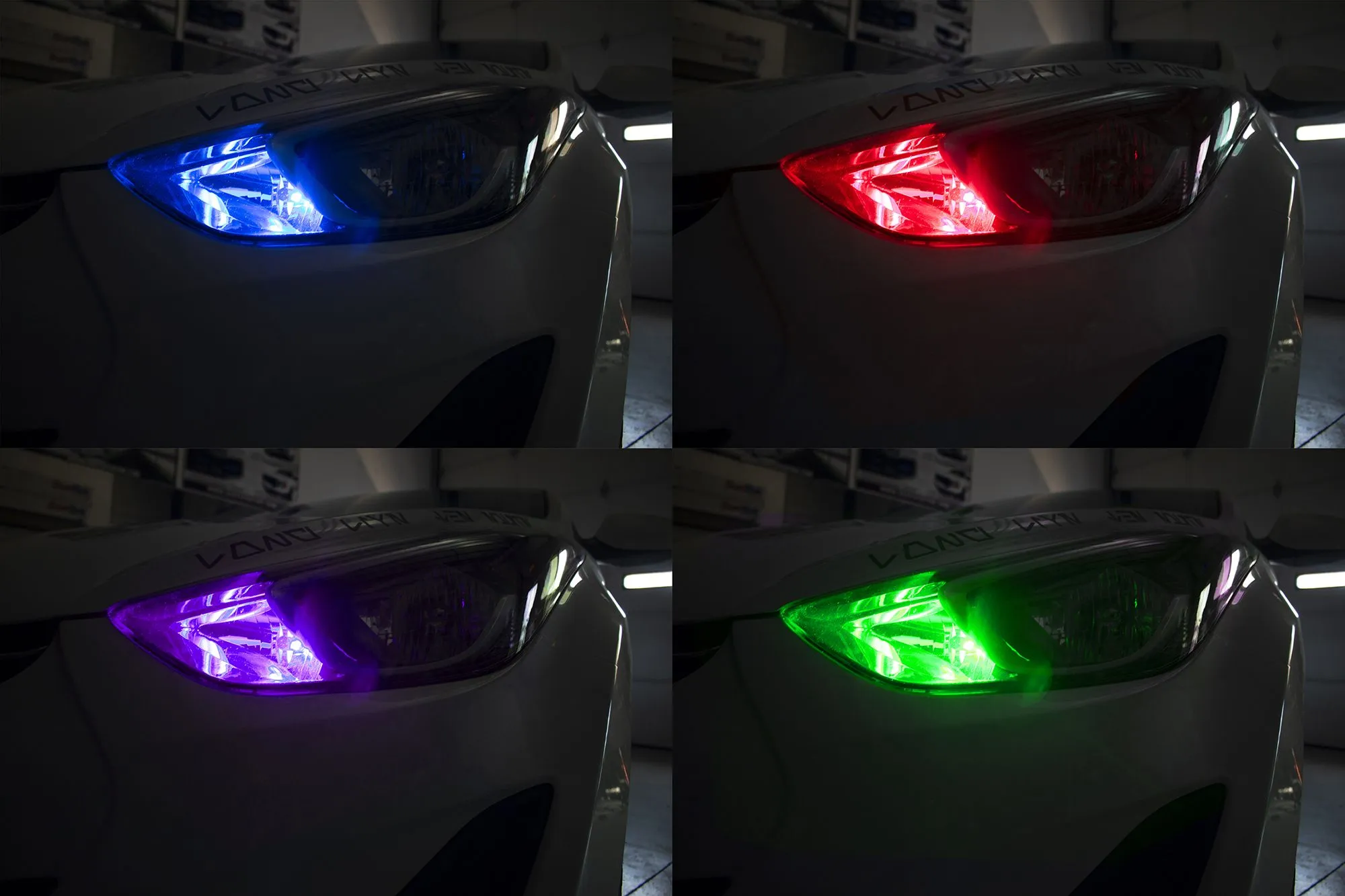 Race Sport RS Headlight Conversion Kits [H3 Demon Eye LED Series] Dual Function Kit w/ Driving & Accent Functions