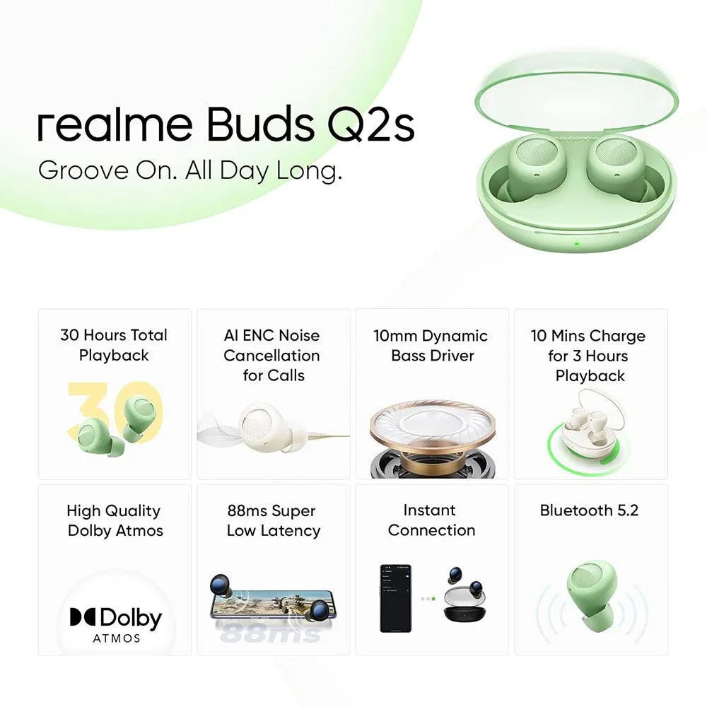 Realme Buds Q2s RMA2110 Earbuds