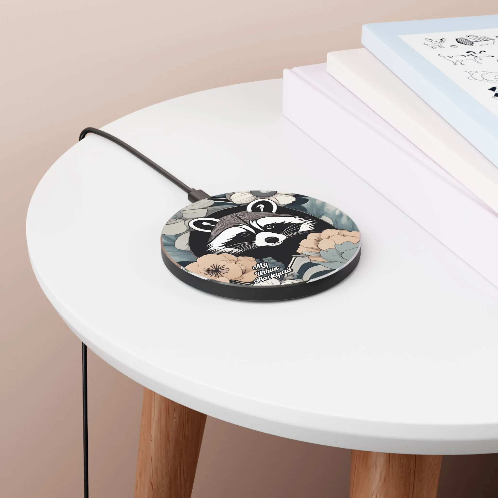 Rocco Pawsley, Raccoon 10W Wireless Charger for iPhone, Android, Earbuds