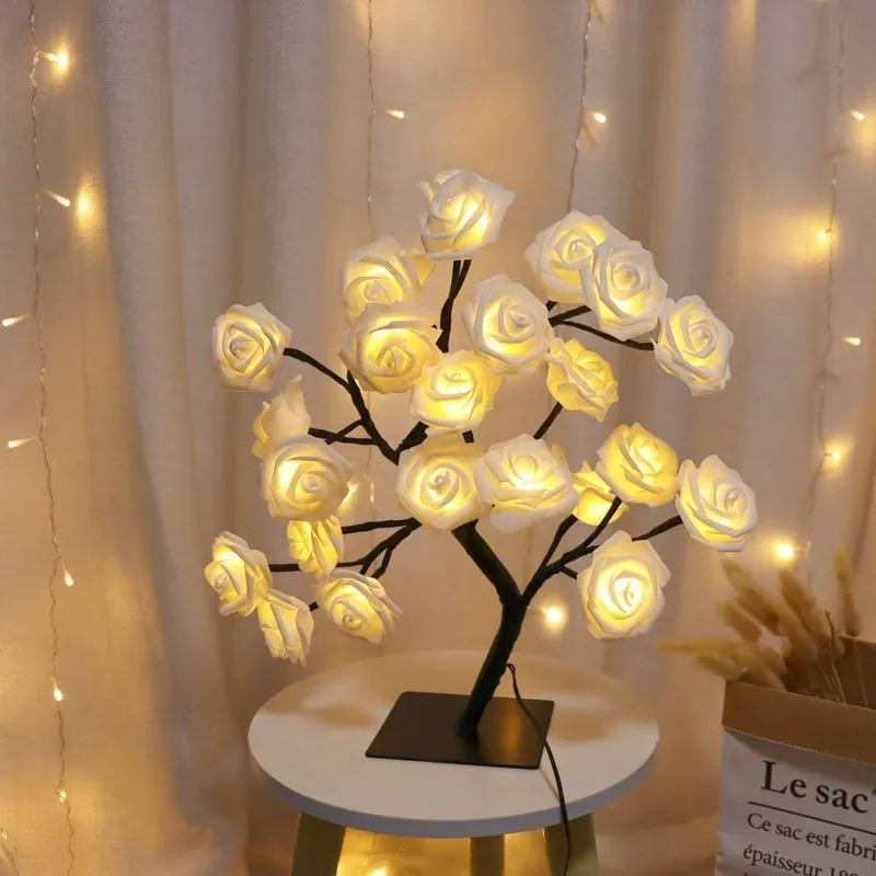 Rose Flower Tree USB Night Lamp