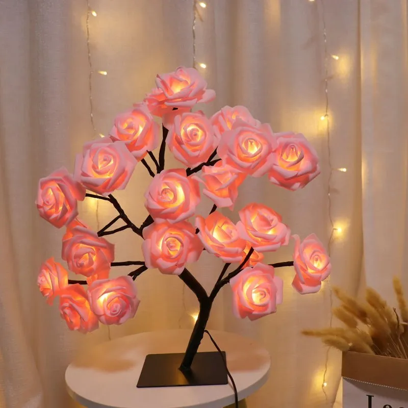 Rose Flower Tree USB Night Lamp