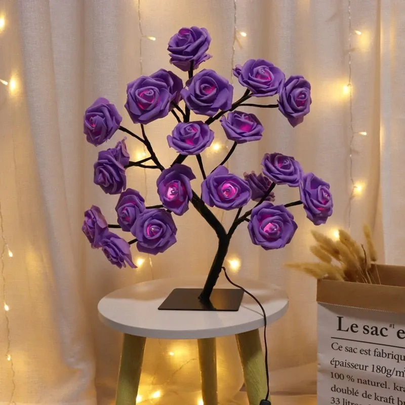 Rose Flower Tree USB Night Lamp