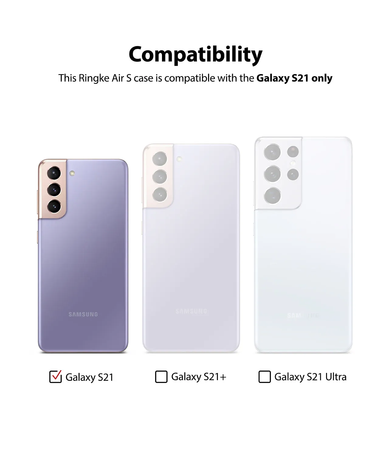 Samsung Galaxy S21 Case Cover| Air-S Series | Lavender Gray