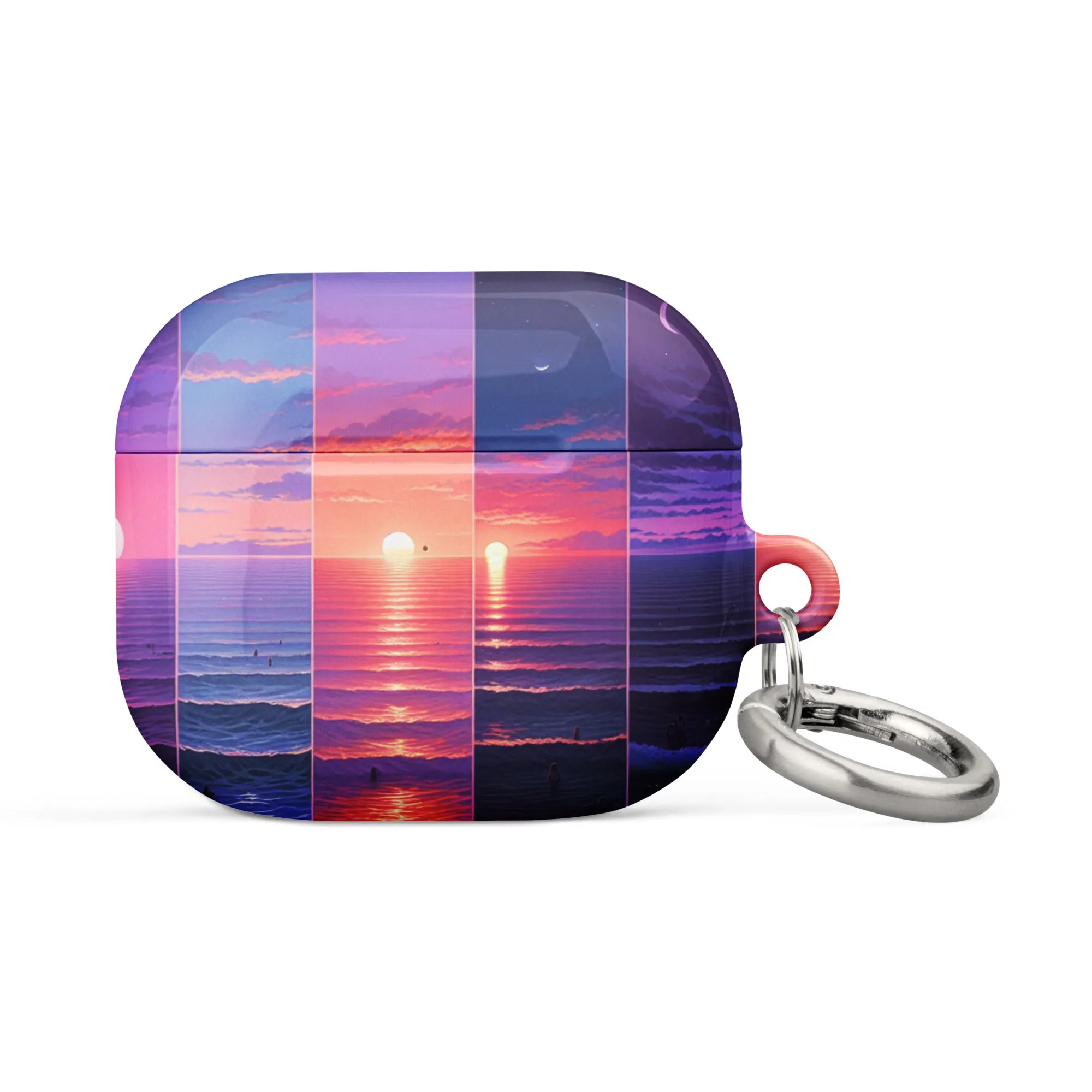 Stunning Sunset AirPods® Case with Metal Carabiner - Impact-Resistant Cover