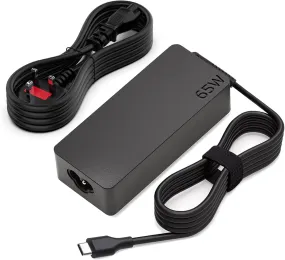 ThinkPad Laptop Charger 65W USB Type-C AC Power Adapter for X1 Carbon 2017 2018,T580 E580 X280 E485 A485 T480S,Yoga 920 720 730 L380,New S1 S2 2018, L480 L580,ADLX65YDC2A Black